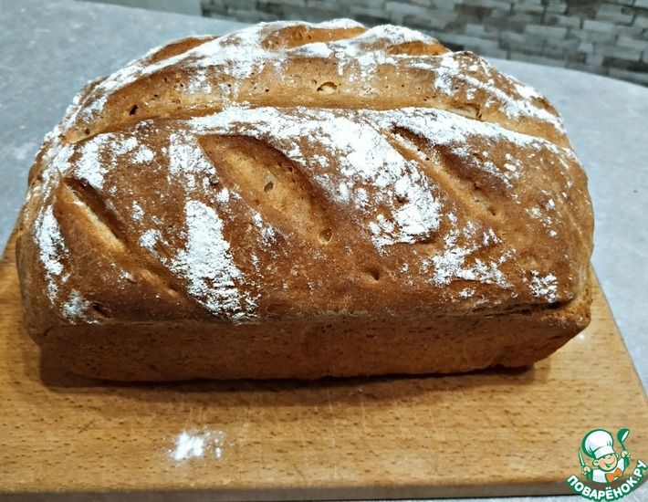 Рецепт: Хлеб пшенично-ржаной в духовке
