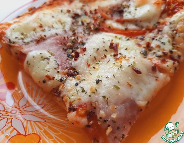 Рецепт: Домашняя пицца на лаваше