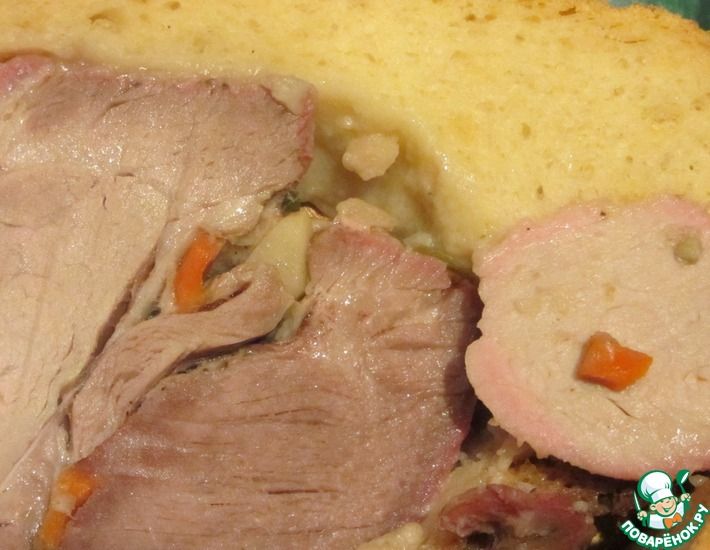 Рецепт: Шейка свиная в картофельно-сырном тесте
