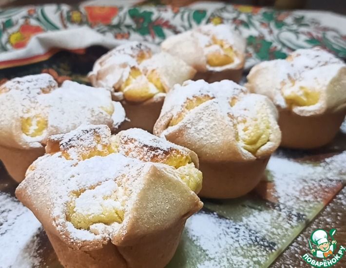 Рецепт: Творожное пирожное по мотивам итальянского Соффиони