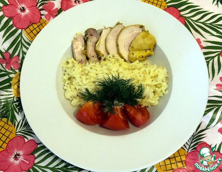 Рецепт: Отварной рис на чесночном курином бульоне