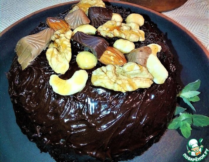 Рецепт: Нью-йoркский шоколадно-ореховый тортик