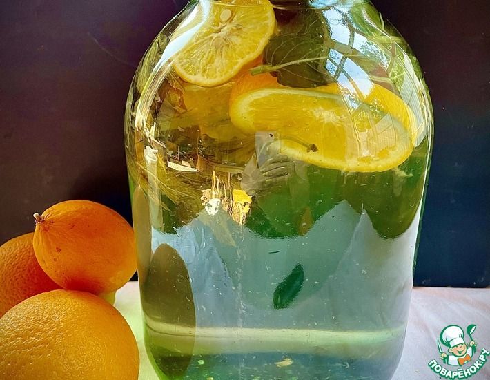 Рецепт: Мохито с апельсином и лимоном