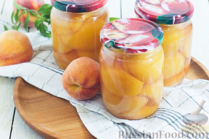 Фото к рецепту: Консервированные персики без сахара