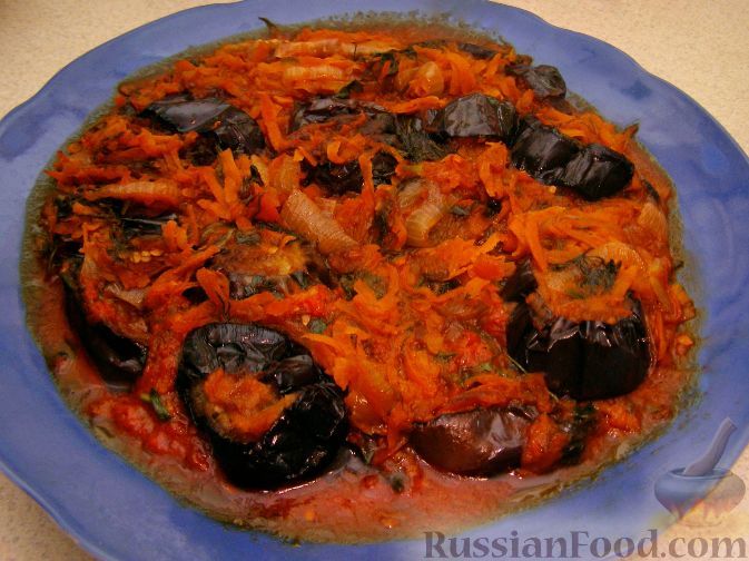 Фото к рецепту: Баклажаны "Греческий соус"