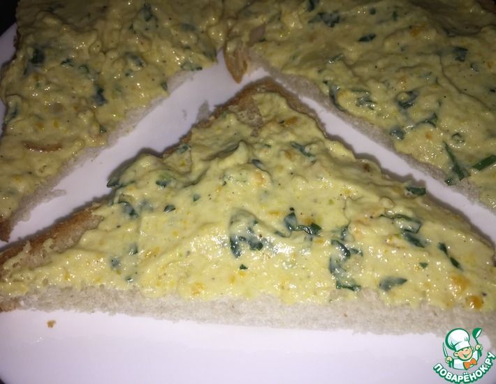 Рецепт: Намазка на хлеб из кабачков и плавленного сыра