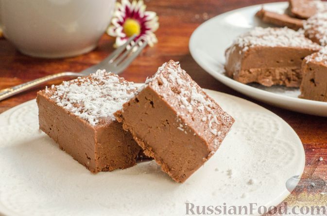 Фото к рецепту: Шоколадные пирожные из фасоли (без муки, яиц и выпечки)