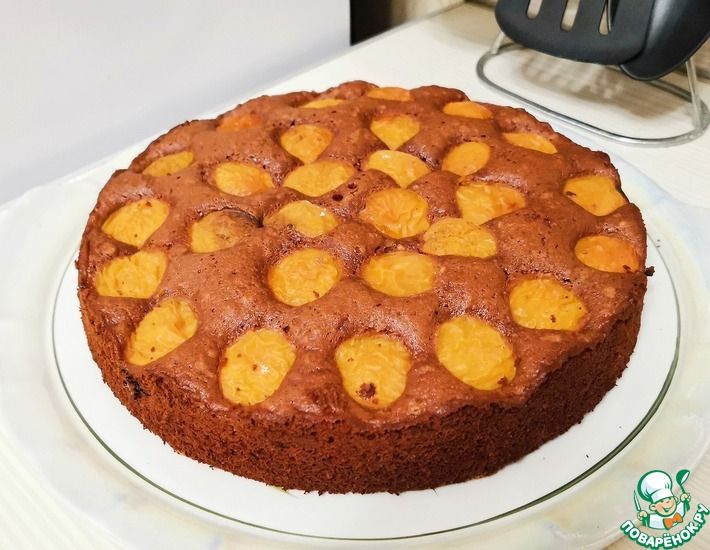 Рецепт: Шоколадный пирог с абрикосами