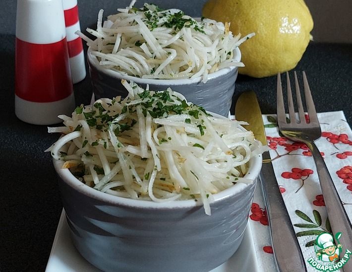 Рецепт: Салат из кольраби и груши