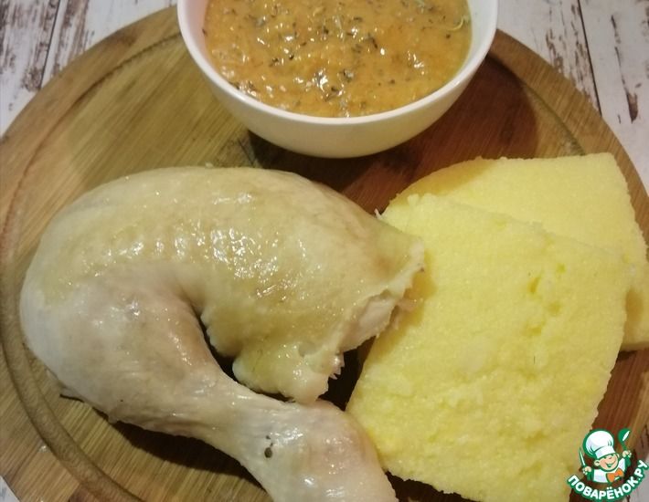 Рецепт: Щипс с мамалыгой и курицей