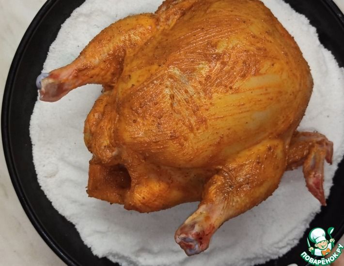 Рецепт: Курица пряная на соли
