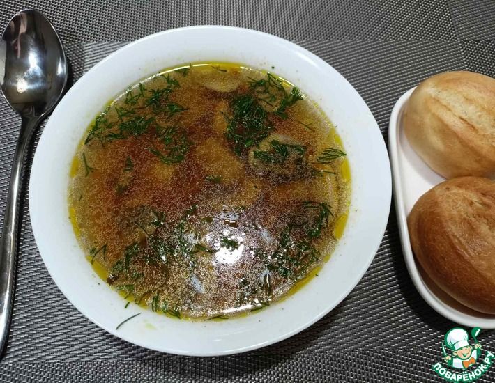 Рецепт: Грибной суп с лапшой и курицей в мультиварке