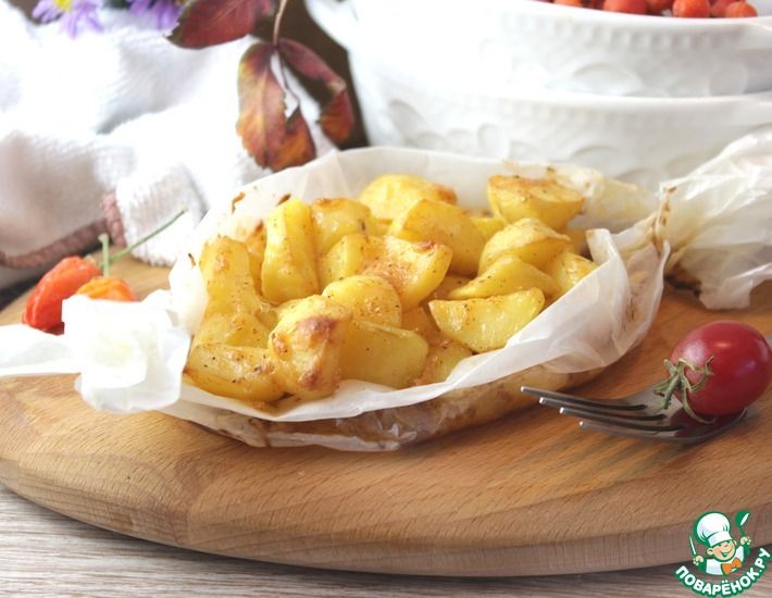 Рецепт: Картофель с сыром и специями