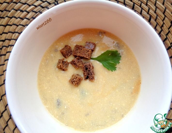 Рецепт: Крем-суп из шампиньонов со сливками