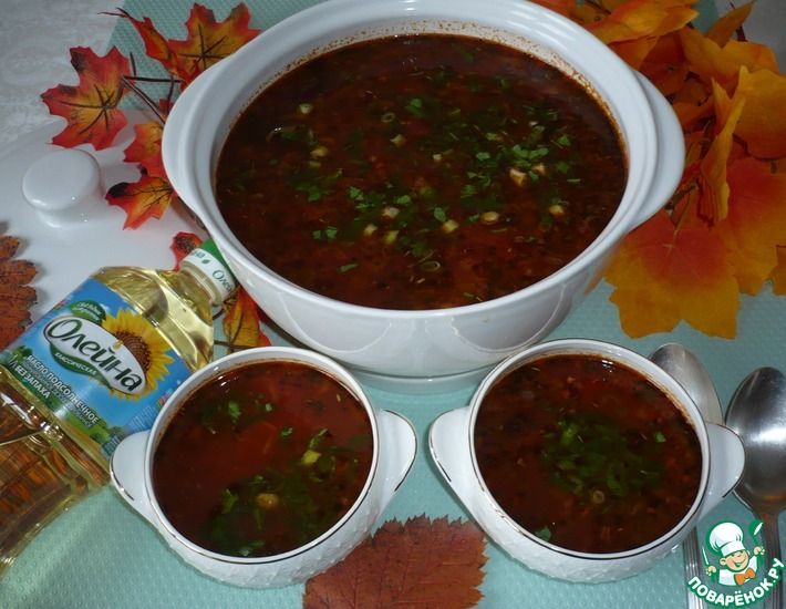Рецепт: Суп томатный с фасолью Ароматная осень
