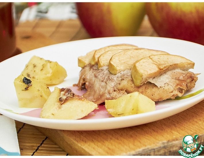 Рецепт: Свинина с мёдом и яблоками