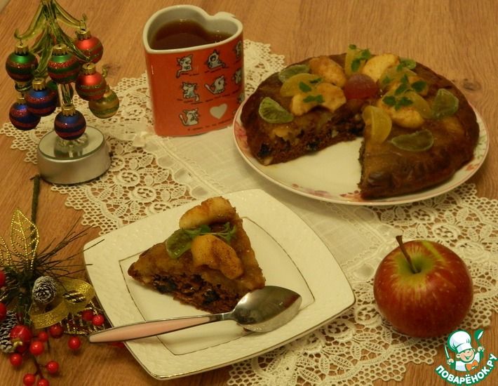 Рецепт: Пряный яблочный пирог для поста